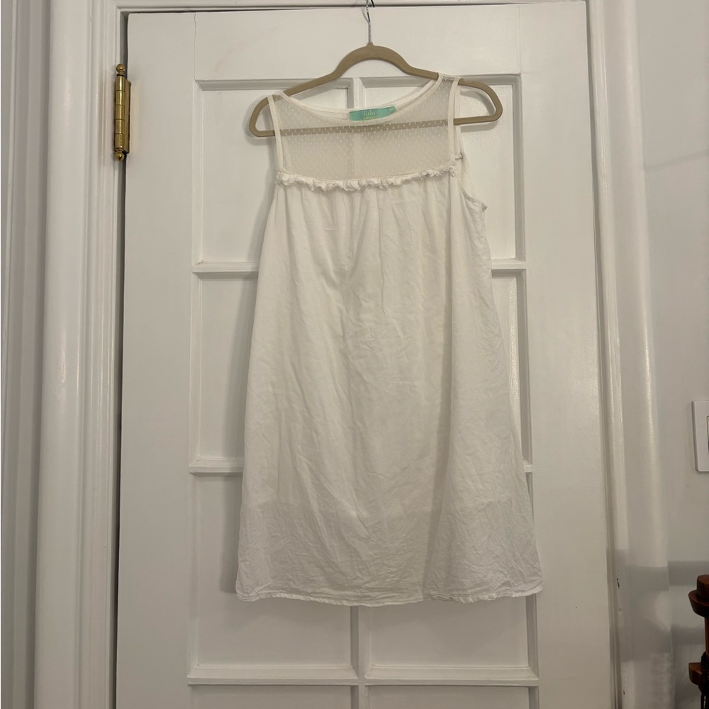 White 100% Cotton Vintage Mini Dress/Nightgown